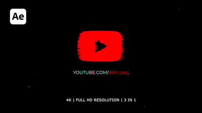 Glitch Logo 4K - 3 Logo Reveal