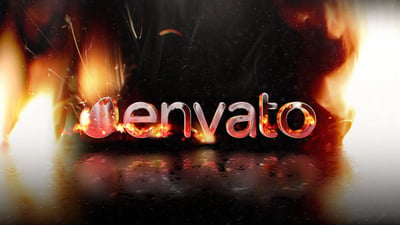 Fire Logo Born from Magma