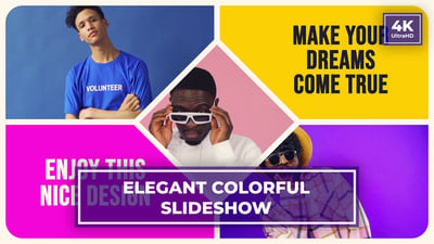 Elegant Colorful Slideshow 4K After Effects Template | Split Screen