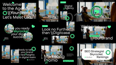 Digital Agency Video Display After Effect Template