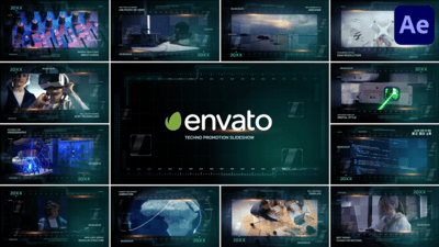 Techno Promotion Slideshow for After Effects
