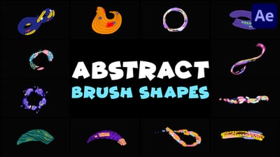 Brush Abstract Colorful Shapes | After Effects