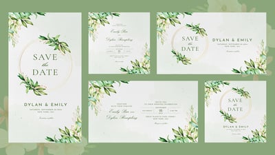 Corners Wedding Invitation