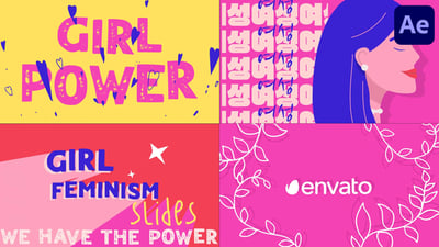 Feminism Typography Scenes for After Effects