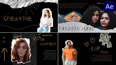 Creative Crumbled Paper Slides for After Effects
