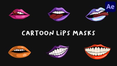 Cartoon Lips Masks | After Effects
