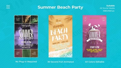 Summer Beach Party Instagram Reels
