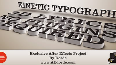 Kinetic Typography - 3D Lyrics - Two AE Projects