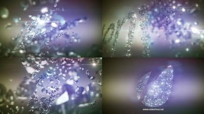 Diamonds Element 3D Logo Text Reveal