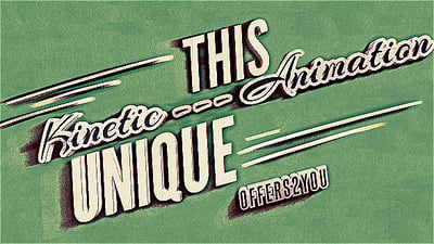 Kinetic Typography, Vintage Retro Style