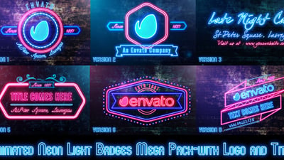 Neon Lights Badges