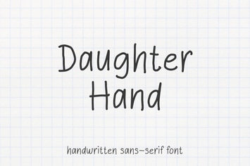 Daughter Hand - Minimalist Handwritten font