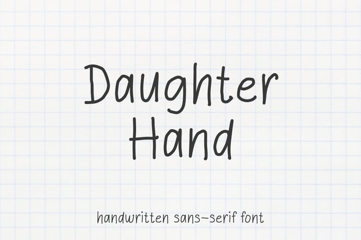 Daughter Hand - Minimalist Handwritten font