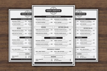 Vintage Resto Menu