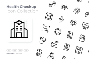 Health Checkup Outline Icon