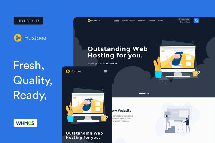 Hustbee - Hosting Template