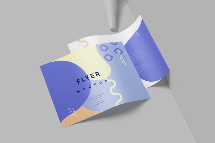 US Letter Horizontal Flyer Mockups