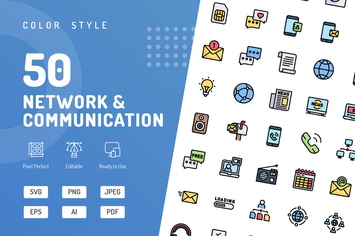 Network & Communication Color Icons