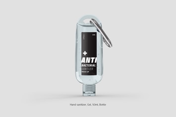 Hand Sanitizer Gel 50ml Bottle Front w Latch