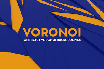 Abstract Voronoi Backgrounds - Blue and Orange