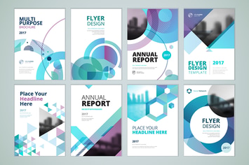 Brochure, annual report, flyer design templates 