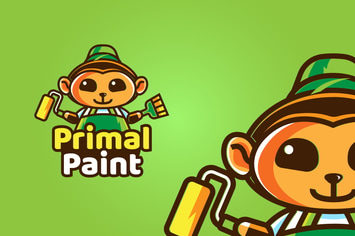 monkey paint - Mascot & Esport Logo