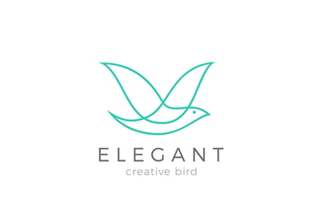 Logo Flying Bird Elegant Cosmetics Fashion brand