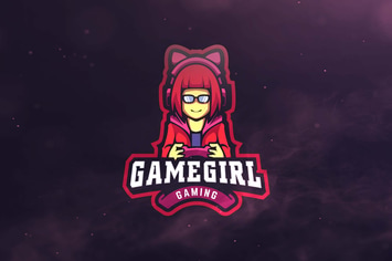Game Girl Gaming Sport and Esport Logo