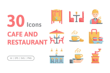 30 Cafe and Restaurant Icons