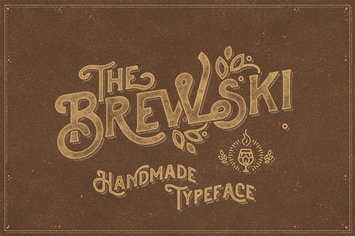 The Brewski - Textured Typeface
