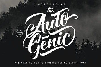 Autogenic |  Brush Lettring Font