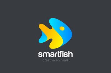 Fish Logo design friendly animal