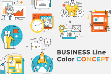 Business Concept Color Line