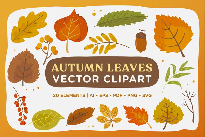 Autumn Leaves Vector Clipart Pack