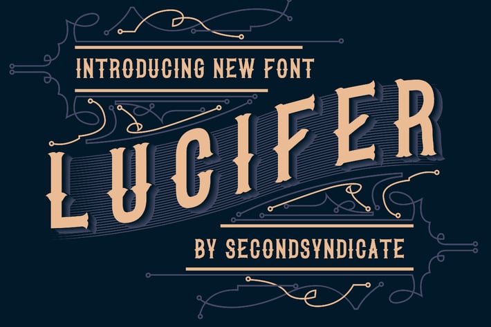 LUCIFER - Black letter font