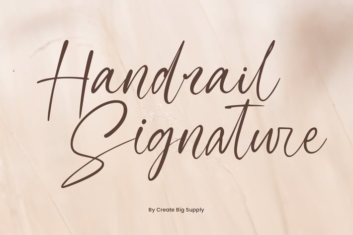Handrail Chic Handwritten Signature Script Font