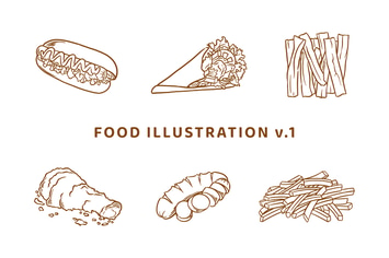 Food Illustration V.1 (Outline Version)