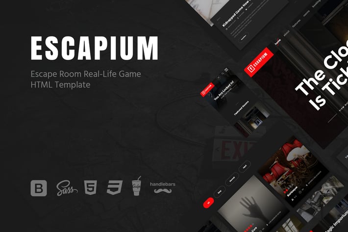 Escapium - Escape Room Game HTML Template