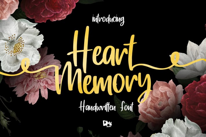 Heart Memory - Handwritten Font 