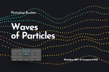 Waves of Particles Photoshop Brushes