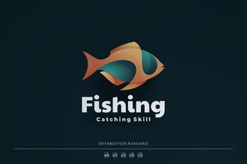 Fish Gradient Colorful Logo