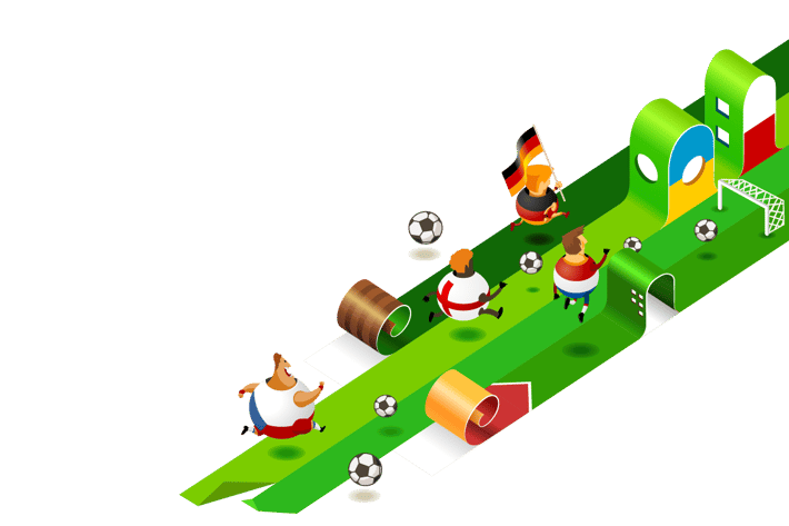 Road to Euro 2012 Poland Ukraine. Vector Illustrat