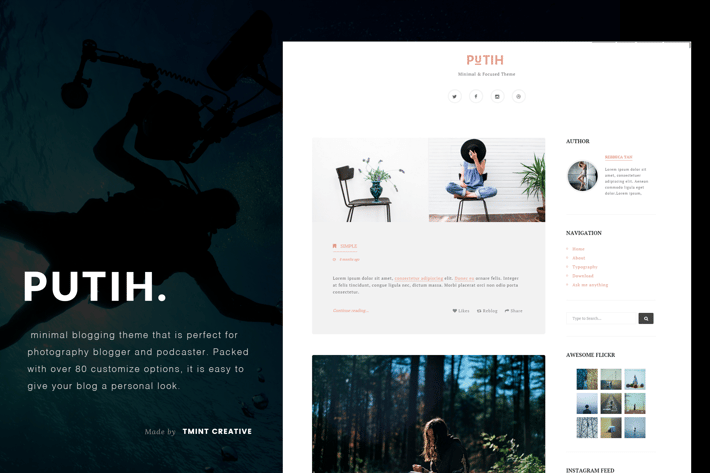 Putih Tumblr Theme
