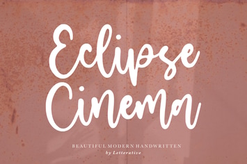 Eclipse Cinema - Beautiful Handwritten Logo Font
