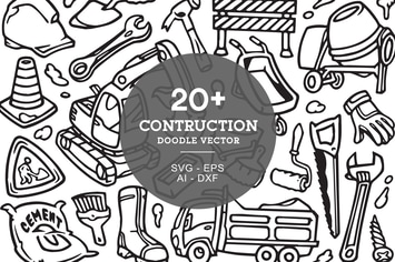 Contruction Doodle Art Illustration