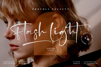 Flash Light Signature Font