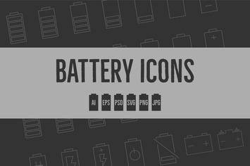Battery Level Modern Line / Silhouette Icons