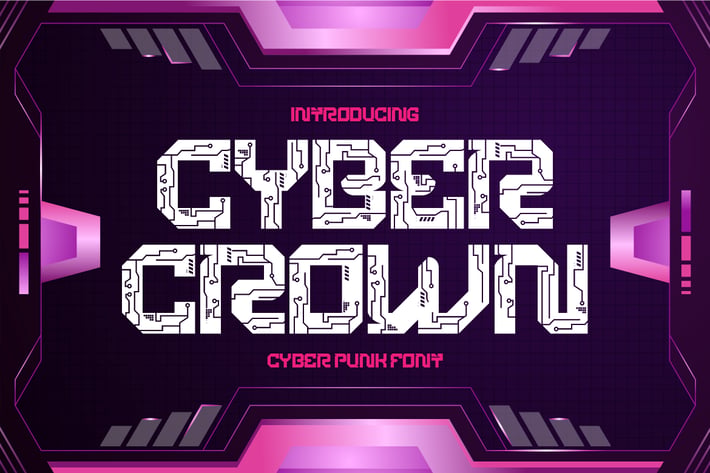 Cyber Crown - Cyberpunk Font