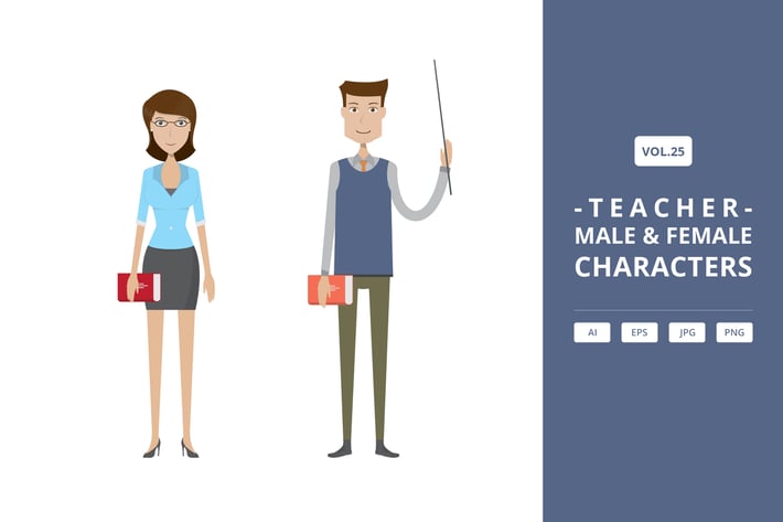 Teacher - Male & Female Characters Vol.25