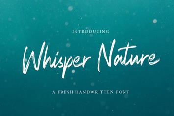 Whisper Nature Brush Script Font